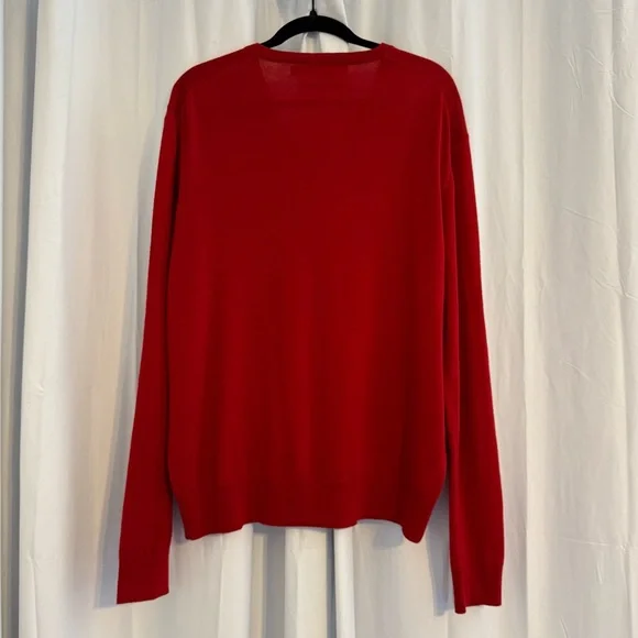 Polo Ralph Lauren Merino Wool V-Neck Sweater Red Men’s XXL Slim Fit - Picture 3 of 12